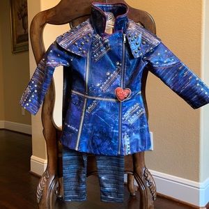 Disney Parks Descendants Evie Costume Faux Leather Jacket + Leggings Sz 4